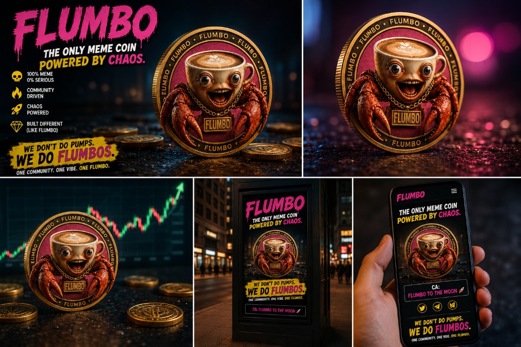 FLUMBO marketing layout with features and chart style